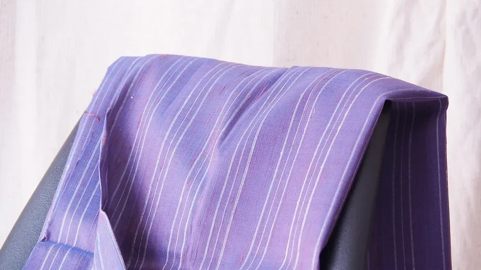 Silk Multicolour Stripe, Indigo Blue