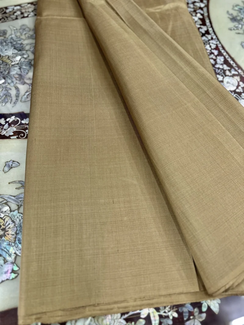 Slubbed Silk, Ribbed Weave, Brown