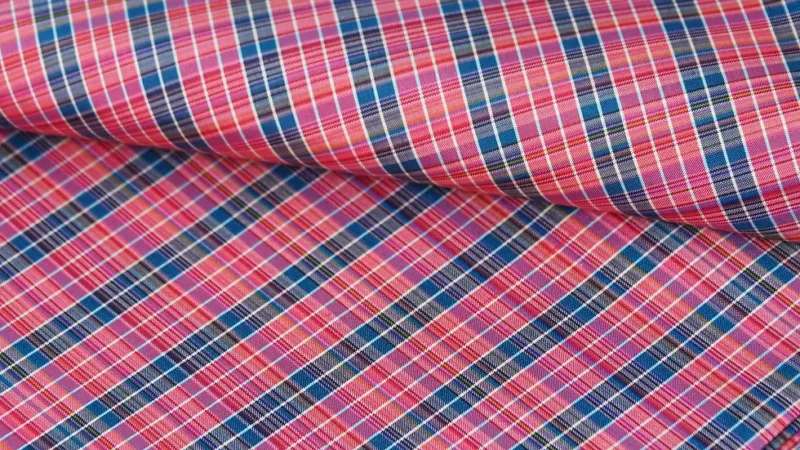Silk Plaid, Soft Textured, Red and Black