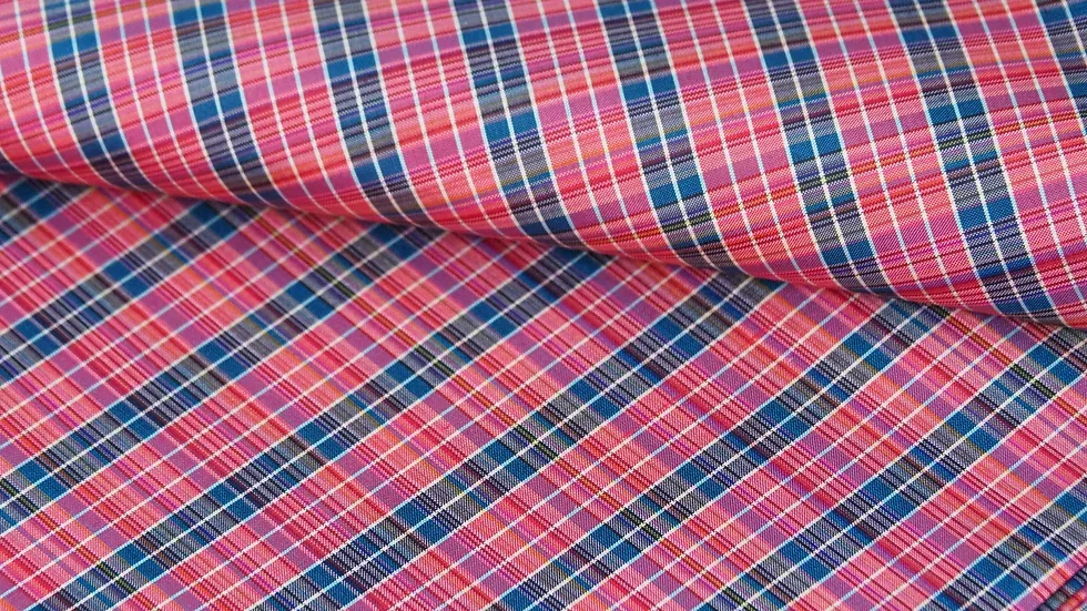 Silk Plaid, Soft Textured, Red and Black