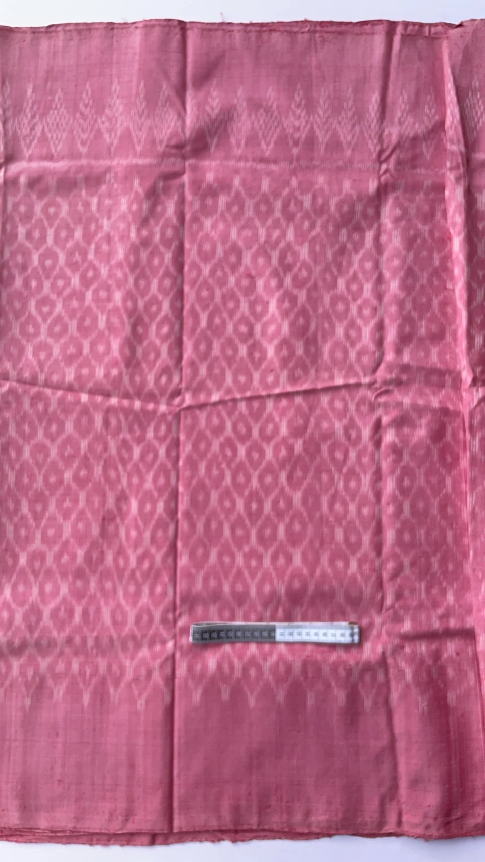 Ikat Native Silk, Heart Pattern, Pink