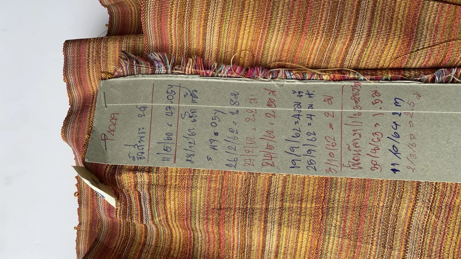 Silk Multicolour Stripe, Orange