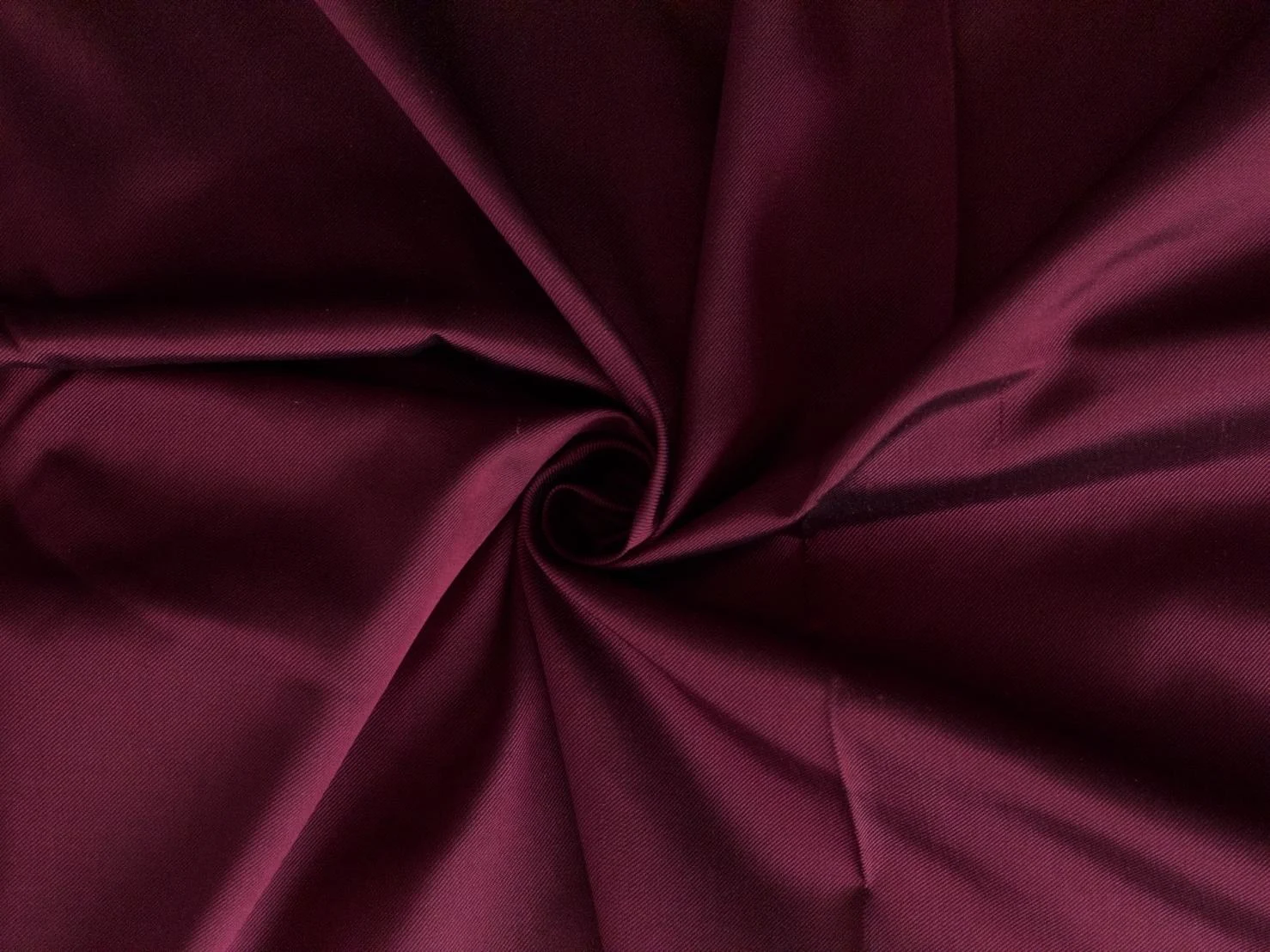 Solid-Colour Silk, 4-Shaft Fine Stripe Weave, Plum Red