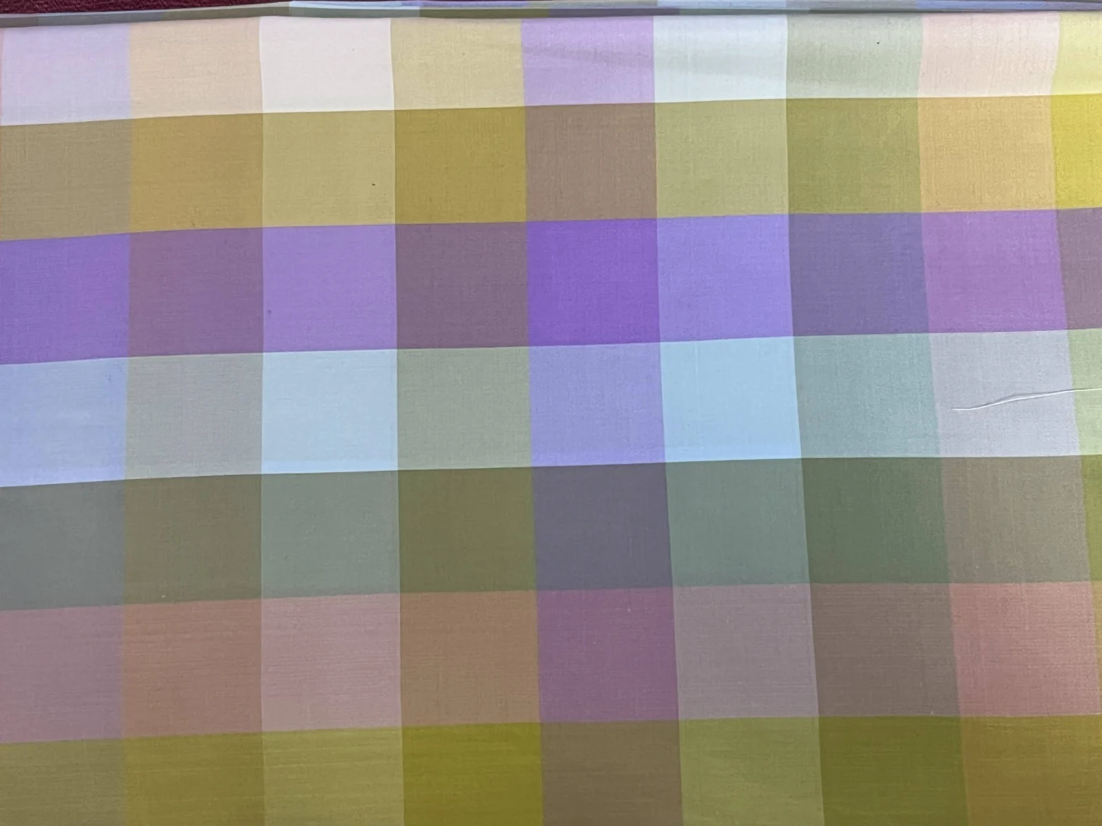 Silk Multicolour Stripe, Check Pattern, Cool Pastel Tones