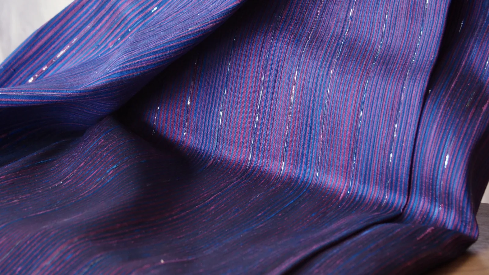 Silk Multicolour Stripe, Purple-Blue