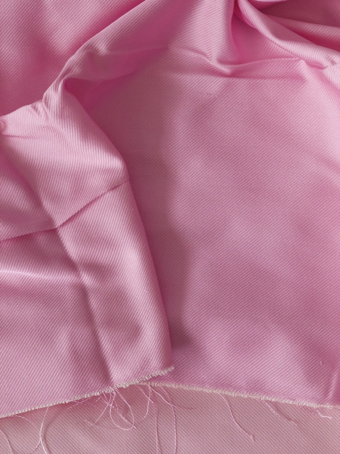 Solid-Colour Silk, 4-Shaft Fine Stripe Weave, Lotus Pink