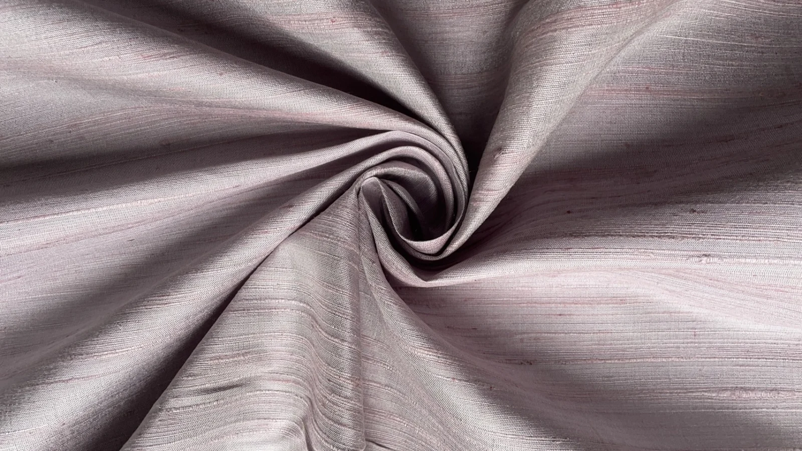 Naturally Dyed Slubbed Silk, Heavy Textured, Light Mauve Grey