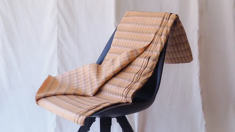 Silk, Self-Patterned Weave, 4-Ply, Brick Brown