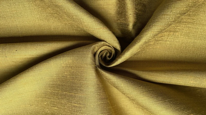 Naturally Dyed Slubbed Silk, Heavy Textured, Yellow