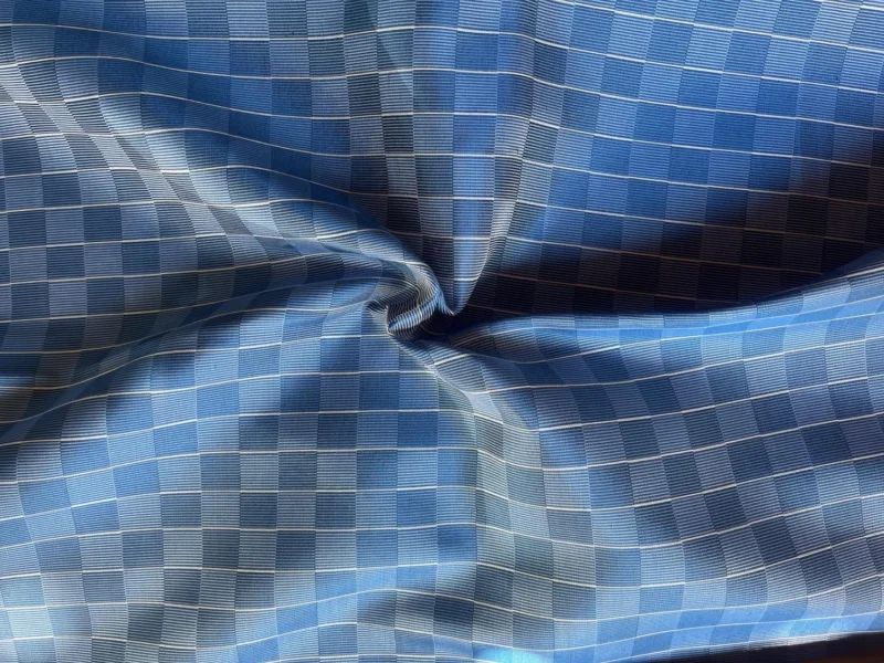 Silk Houndstooth, Blue-Blue