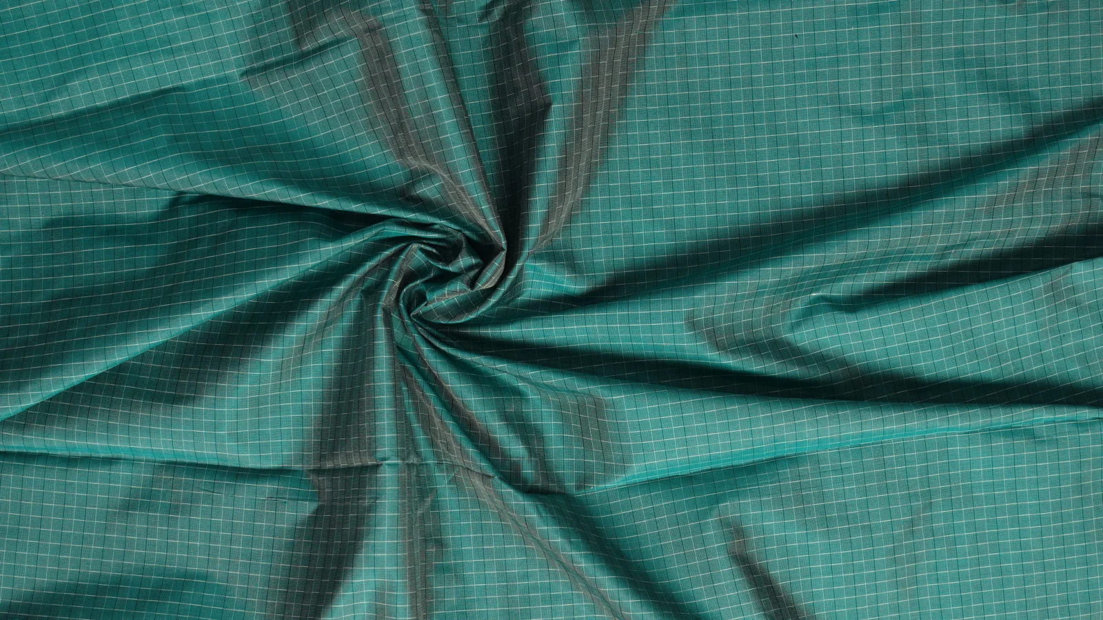Silk Houndstooth, Small-Scale Pattern, Green and Turquoise