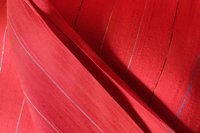 Silk Multicolour Stripe, Red
