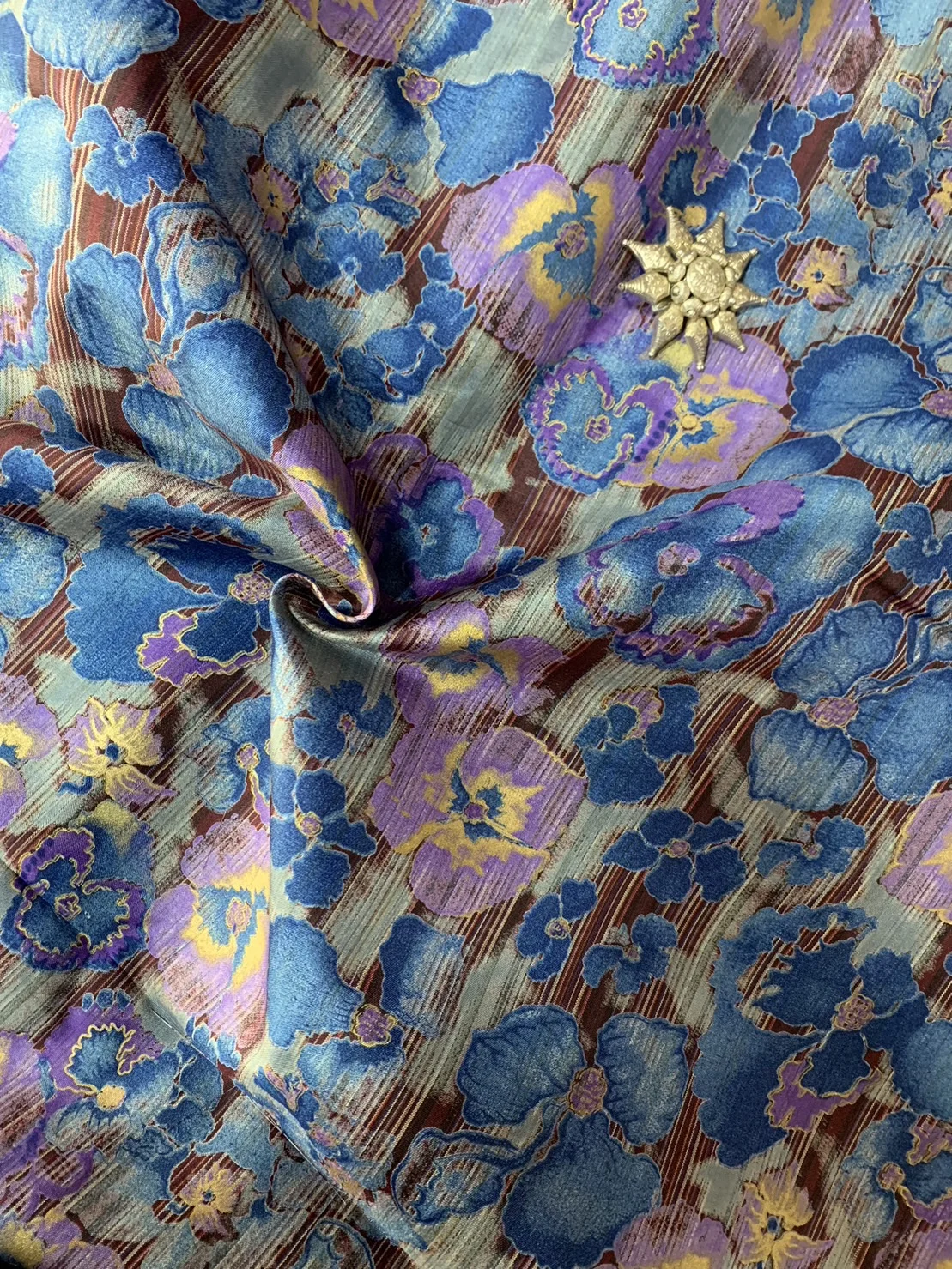 Printed Silk, Smooth Weave, Multicolour