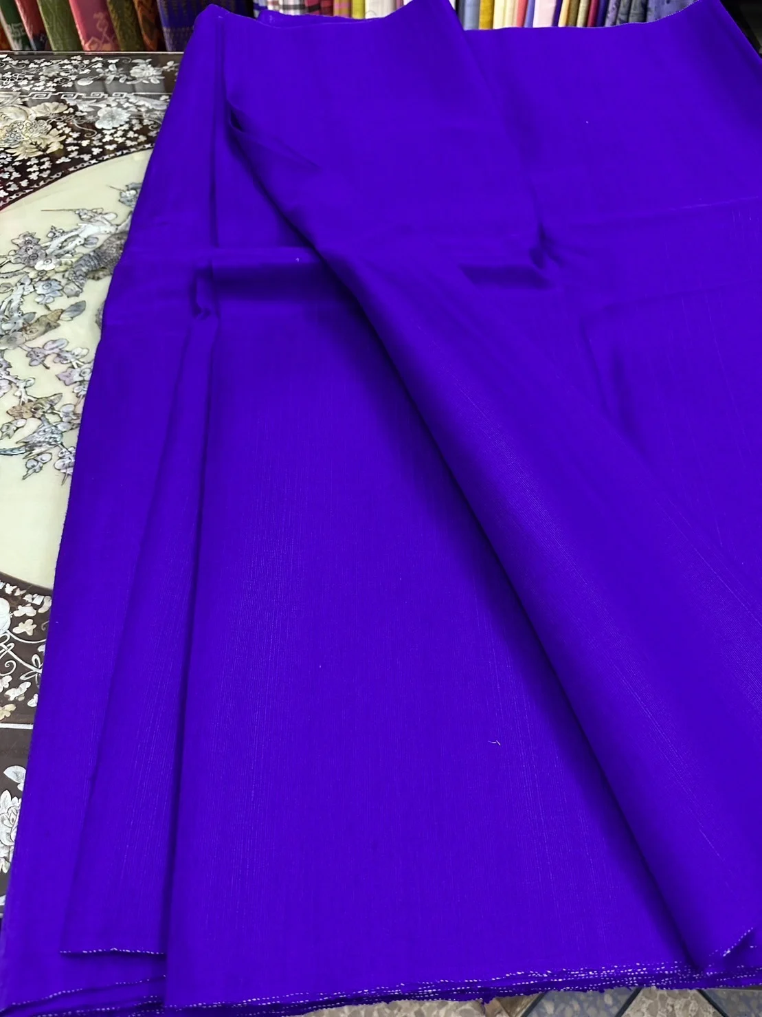 Slubbed Silk, Lightweight, Dark Blue-Purple