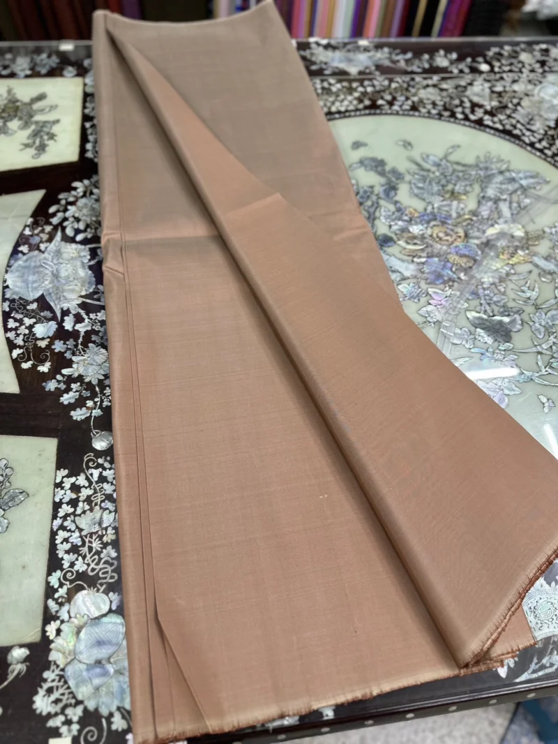 Solid-Colour Silk, Smooth Weave, 2-Ply, Golden Brown