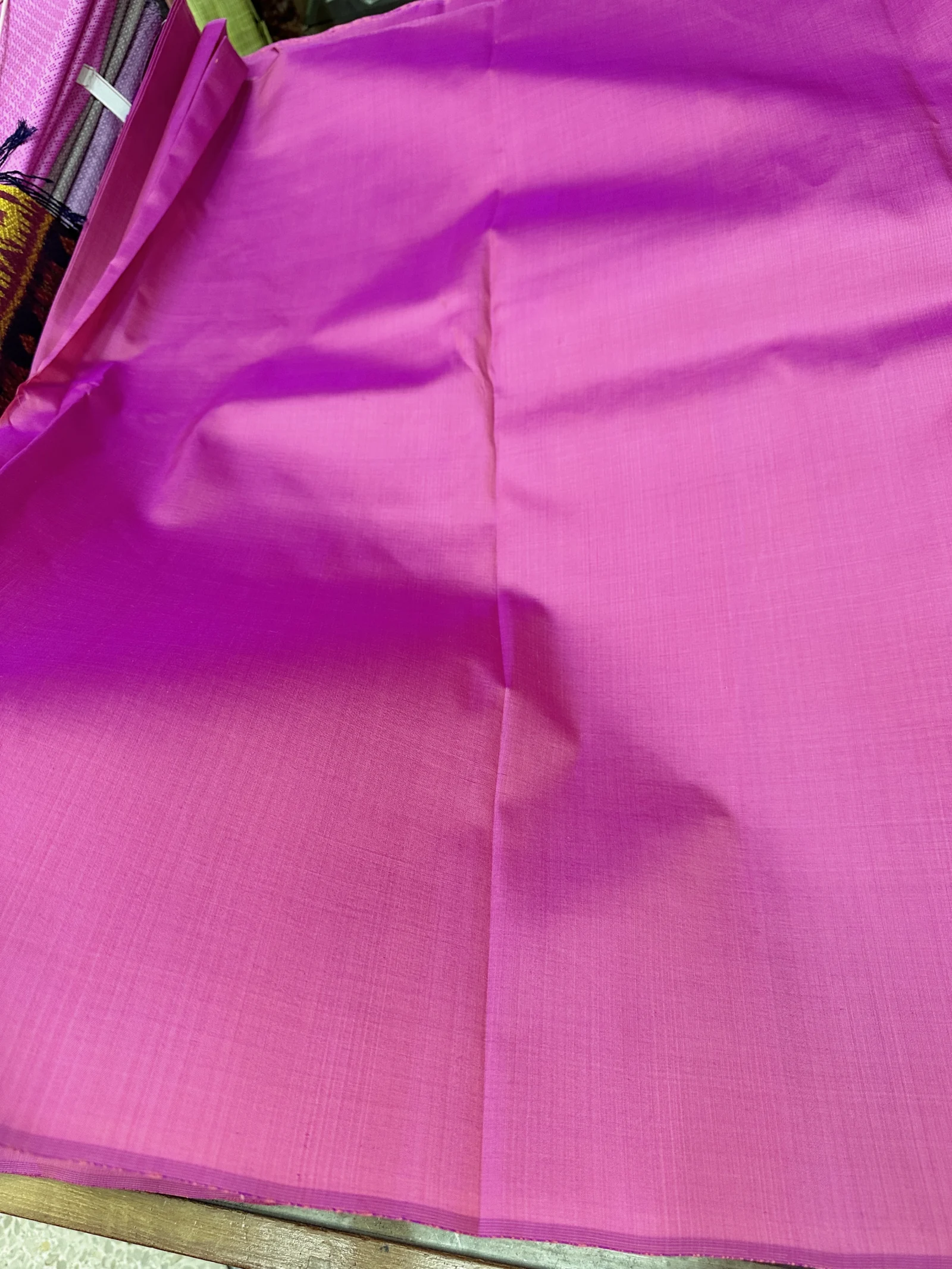 Solid-Colour Silk, Smooth Weave, 2-Ply, Pink