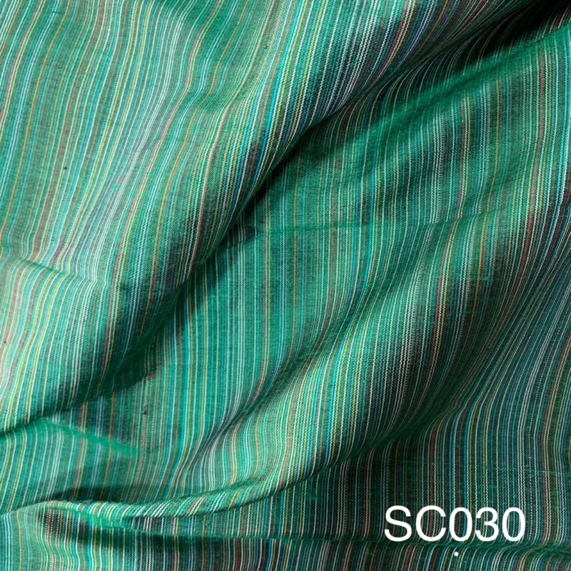 Silk Stripe, Textured, Green