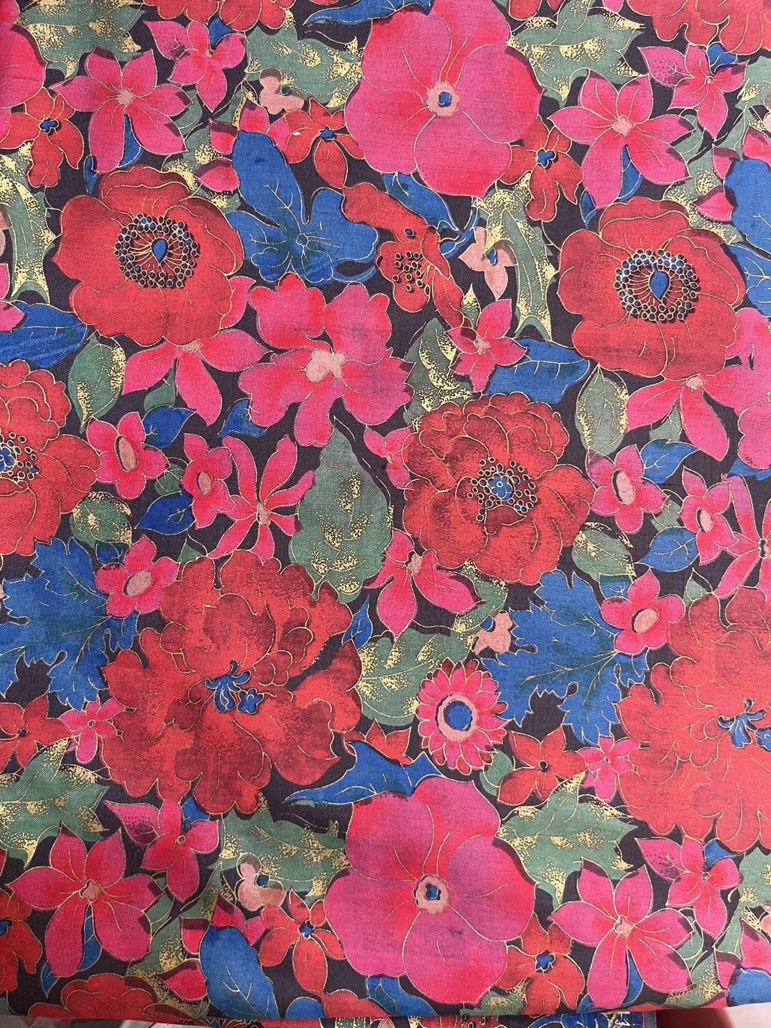 Printed Silk, Textured, Floral Print, Multicolour
