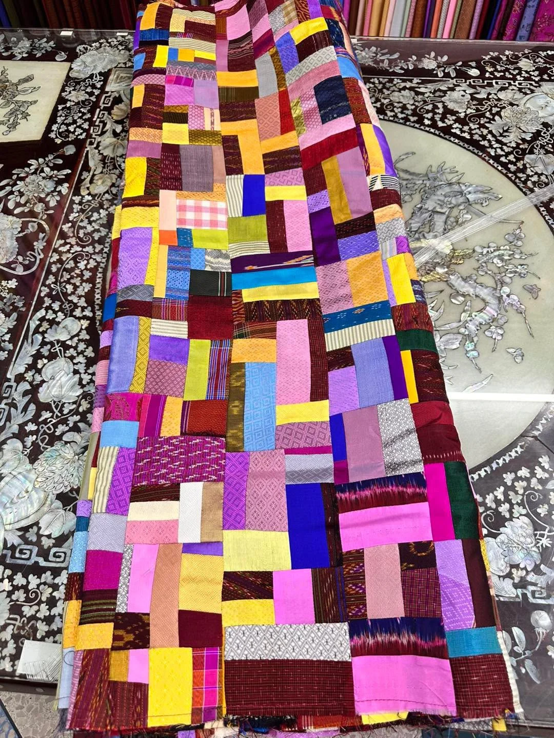 Silk Multicolour Stripe, Pink